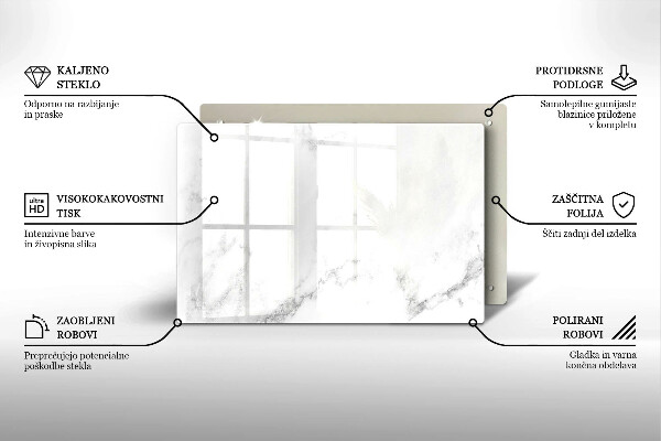 Glass kitchen board Modern marble