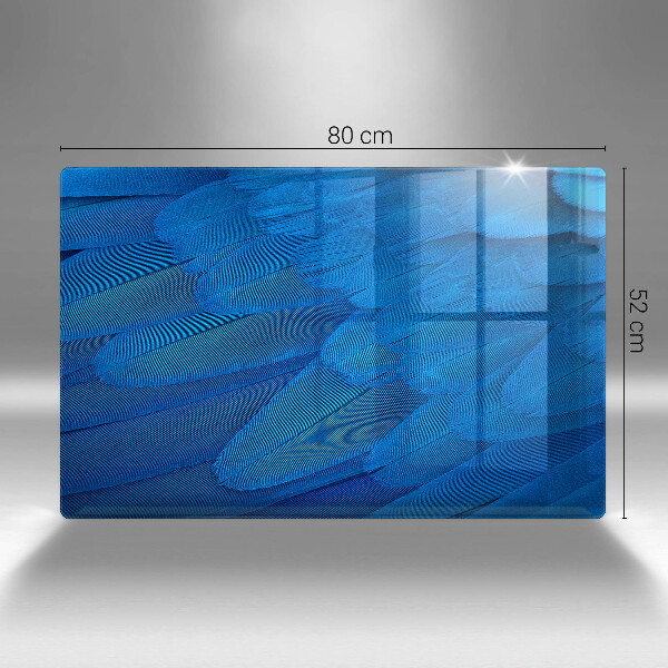 Chopping board glass Bird feathers