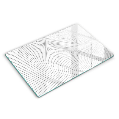 Chopping board glass Modern Line pattern
