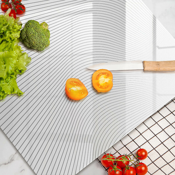 Chopping board glass Modern Line pattern