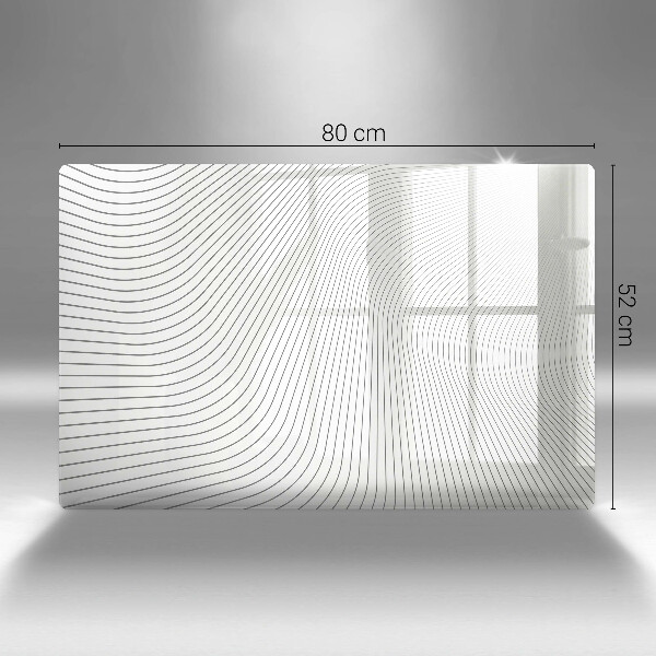 Chopping board glass Modern Line pattern