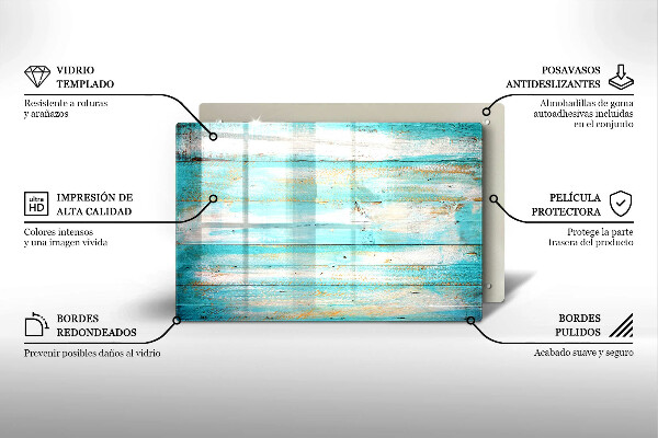 Chopping board glass Vintage wood boards