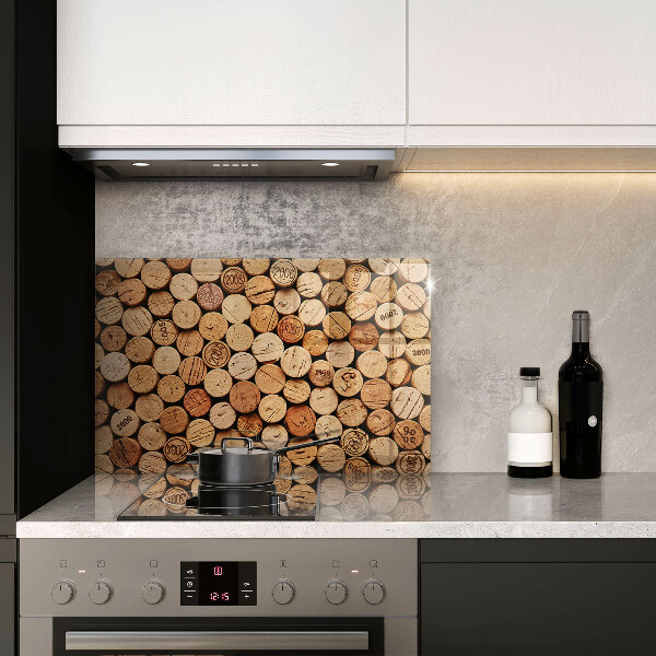 Chopping board glass Wine corks pattern