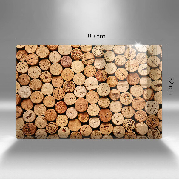 Chopping board glass Wine corks pattern