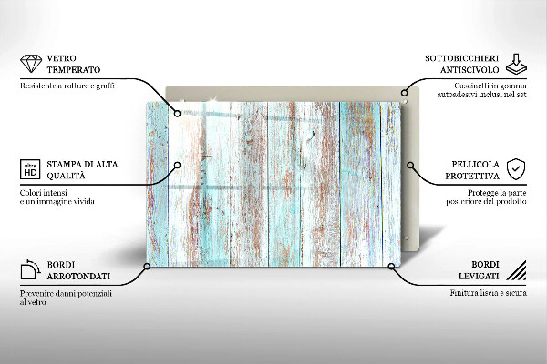 Chopping board glass Old vintage boards