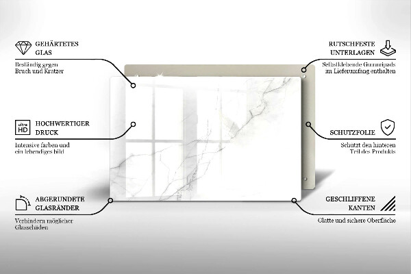 Chopping board glass Marble stone background