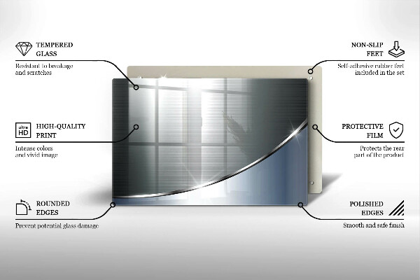 Chopping board glass Pattern metal abstraction