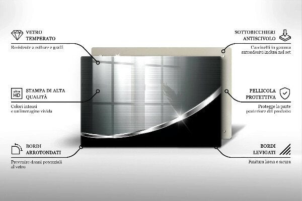 Chopping board Abstraction with metal