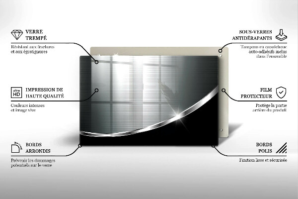Chopping board Abstraction with metal