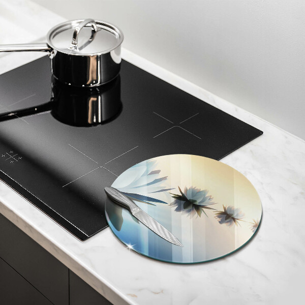 Glass worktop saver Lilie flowers on the water