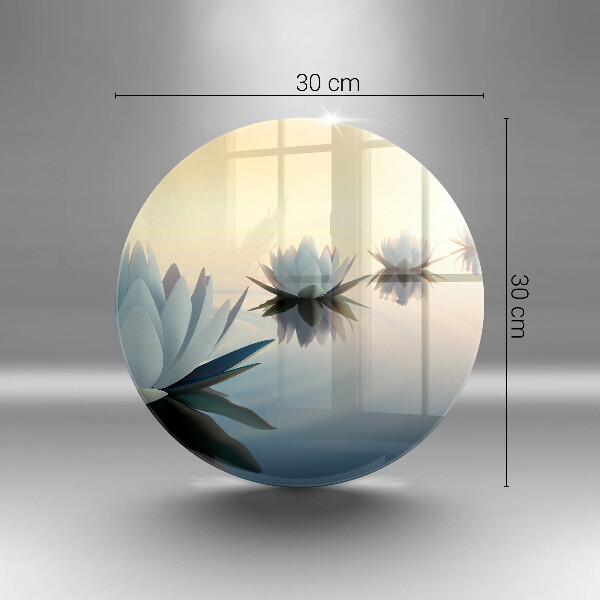 Glass worktop saver Lilie flowers on the water