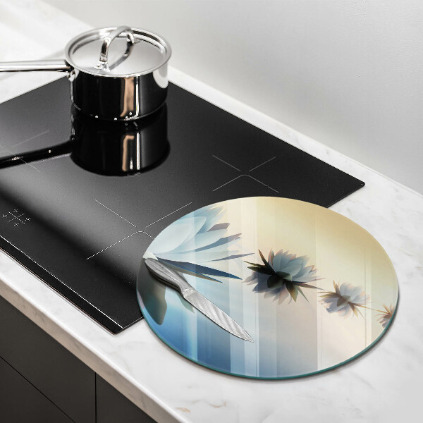 Glass worktop saver Lilie flowers on the water