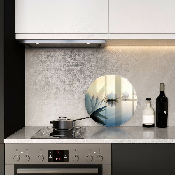 Glass worktop saver Lilie flowers on the water