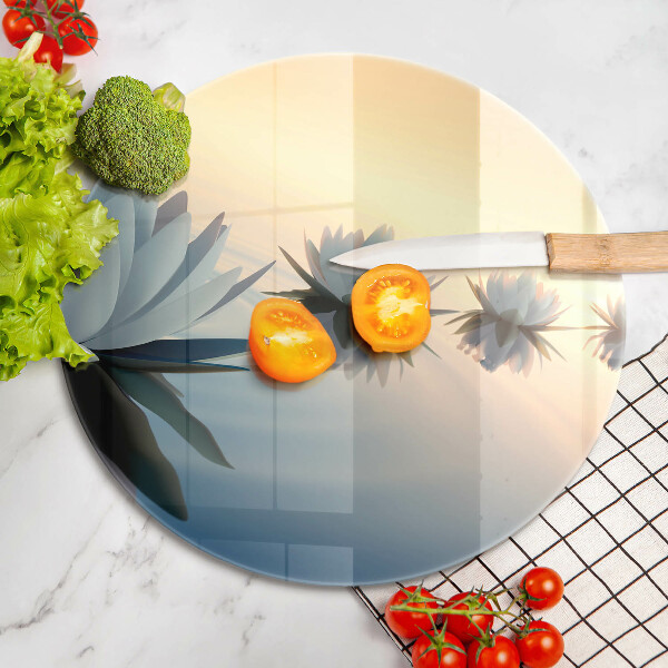 Glass worktop saver Lilie flowers on the water