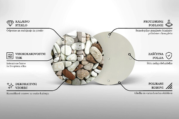 Glass worktop saver Background small stones