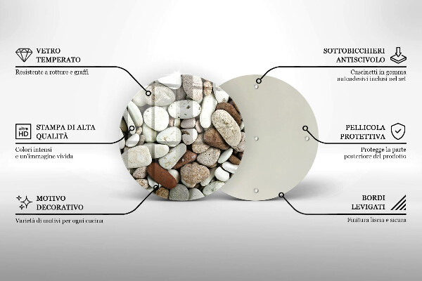 Glass worktop saver Background small stones