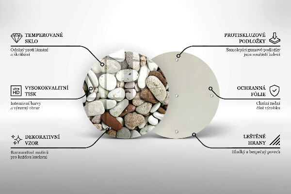 Glass worktop saver Background small stones