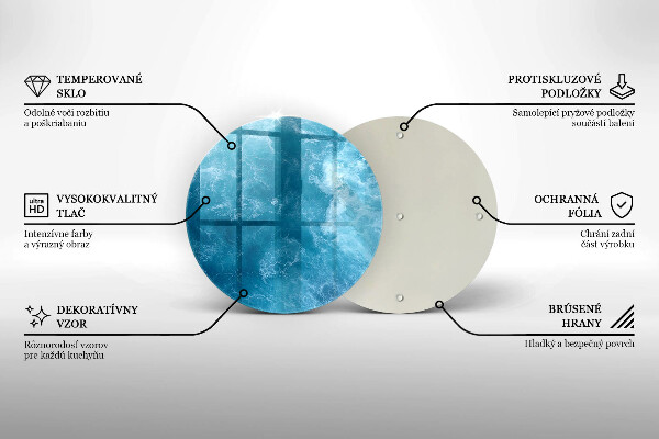 Glass worktop protector Blue water