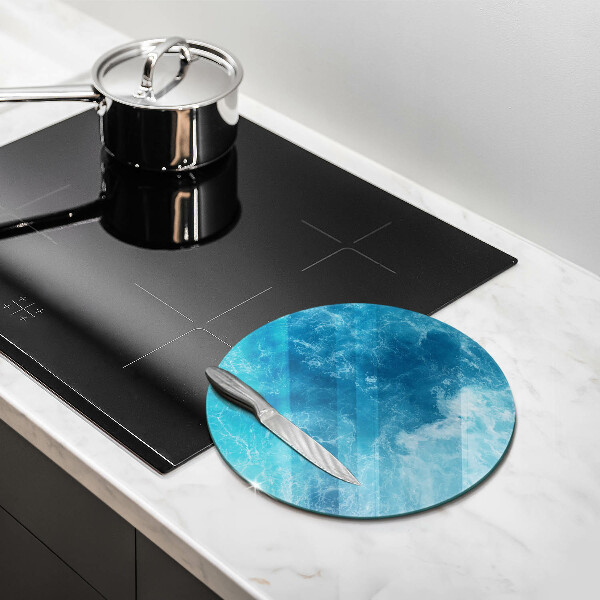 Glass worktop protector Blue water