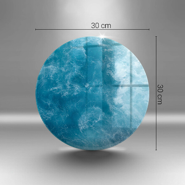 Glass worktop protector Blue water