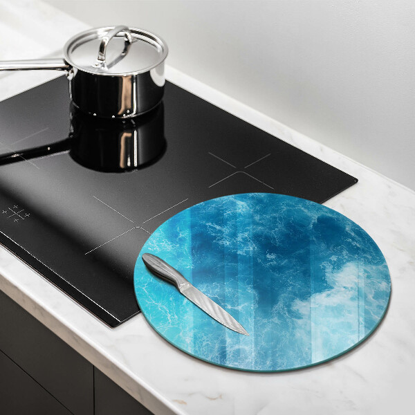 Glass worktop protector Blue water