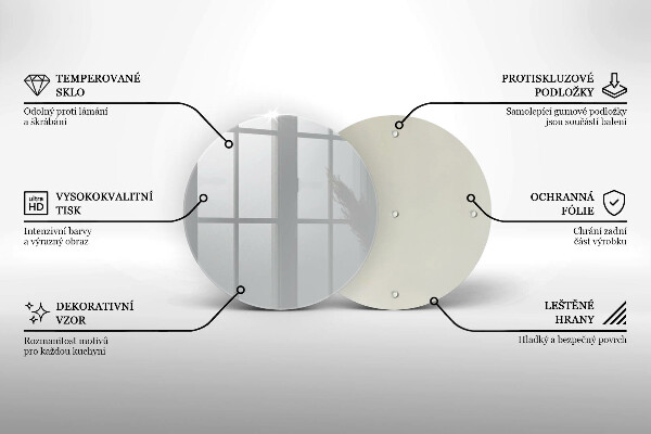 Chopping board glass Grey colour