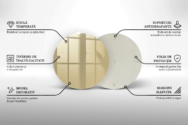 Chopping board glass Beige colour