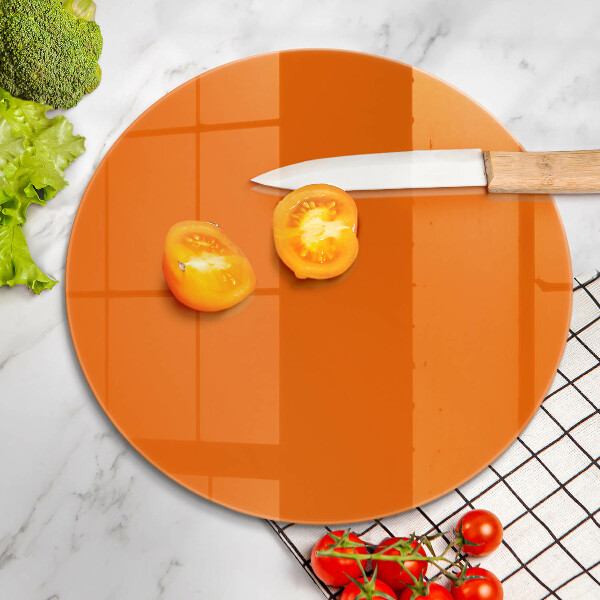 Chopping board glass Orange color