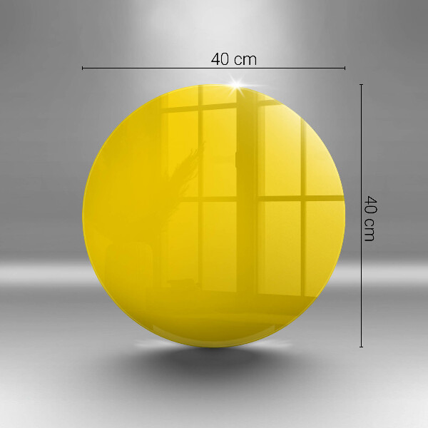 Chopping board glass Yellow