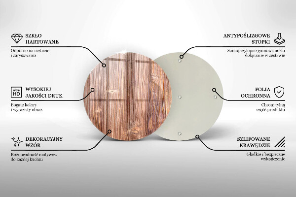 Glass worktop protector Natural wood