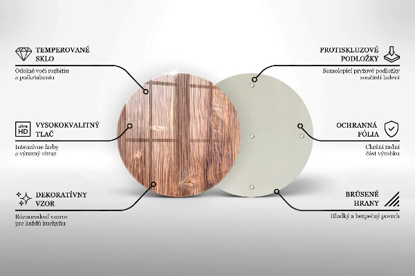 Glass worktop protector Natural wood