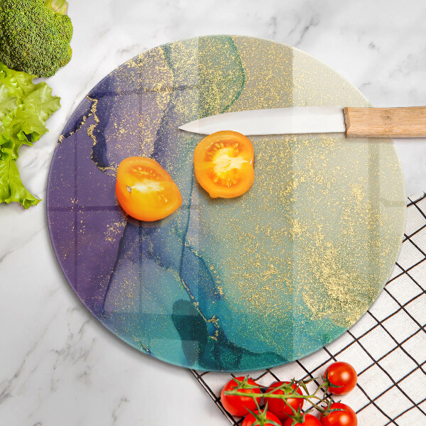 Kitchen worktop protector Background with gold