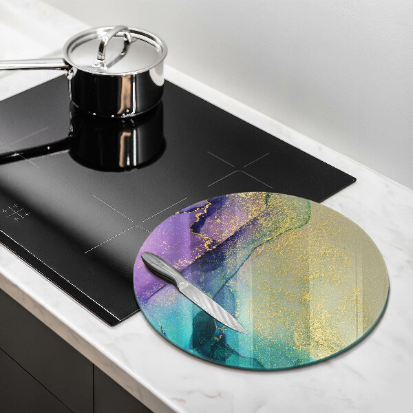 Kitchen worktop protector Background with gold