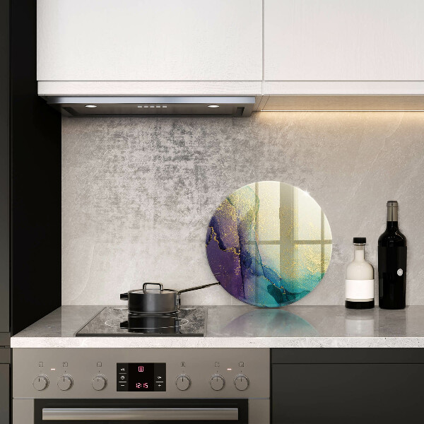 Kitchen worktop protector Background with gold