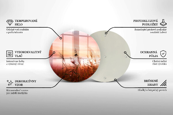 Glass worktop saver Landscape of grass fields