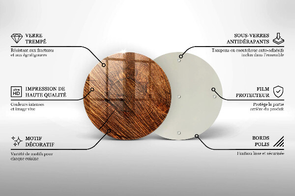 Glass worktop saver Wood structure