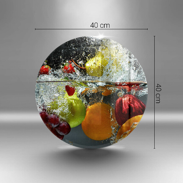 Glass worktop protector Juicy fruit in water