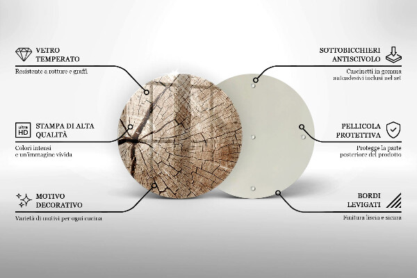 Glass worktop protector Tree