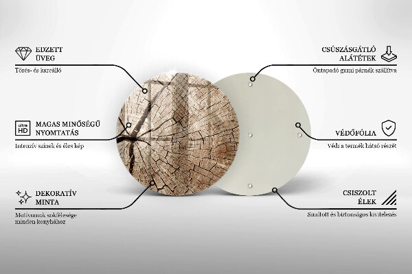 Glass worktop protector Tree