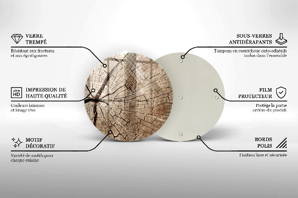 Glass worktop protector Tree