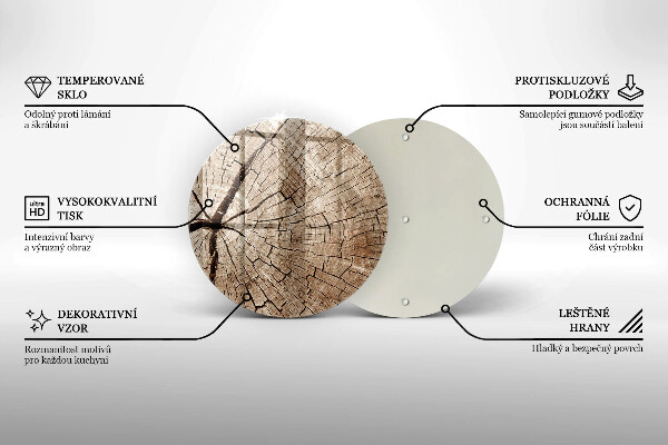 Glass worktop protector Tree