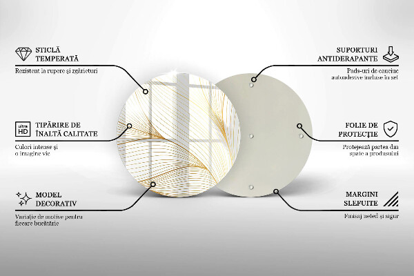 Glass worktop saver Modern Line pattern