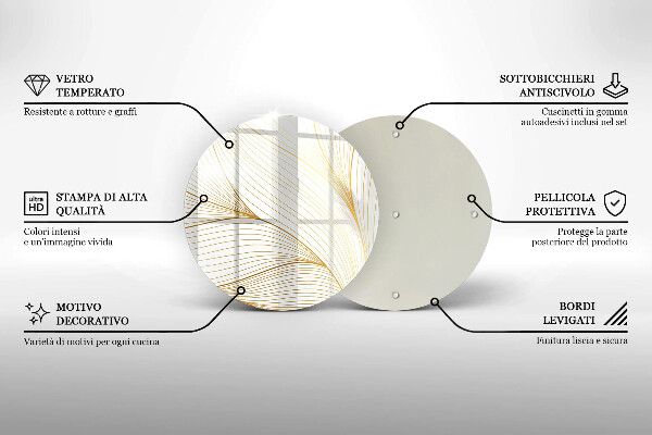 Glass worktop saver Modern Line pattern