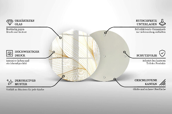 Glass worktop saver Modern Line pattern