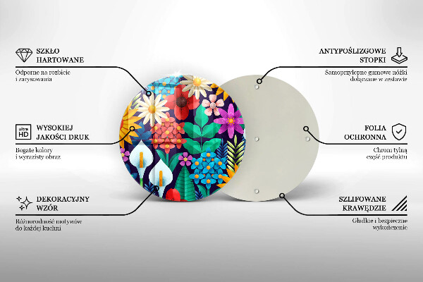 Glass worktop saver Illustration meadow flowers