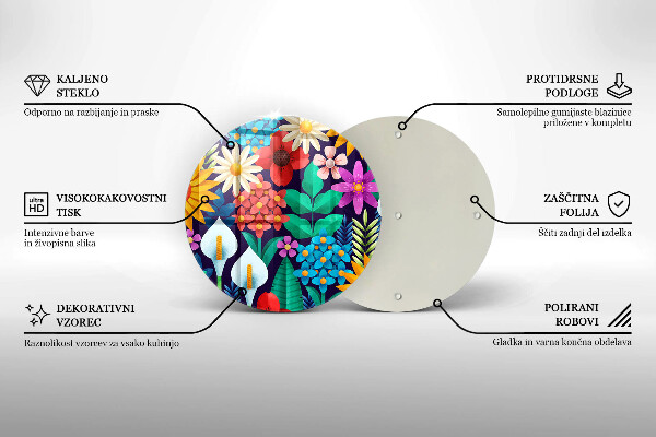 Glass worktop saver Illustration meadow flowers