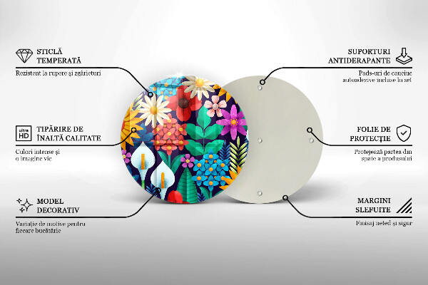 Glass worktop saver Illustration meadow flowers