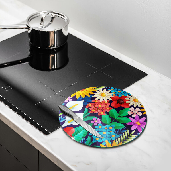 Glass worktop saver Illustration meadow flowers