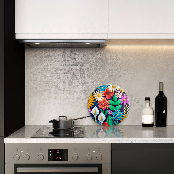 Glass worktop saver Illustration meadow flowers