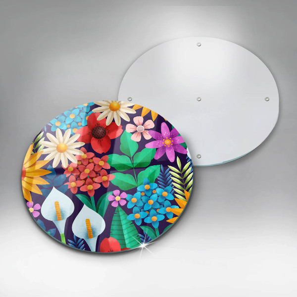 Glass worktop saver Illustration meadow flowers